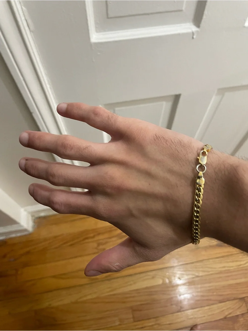 Gold Tone Double Chain Bracelet